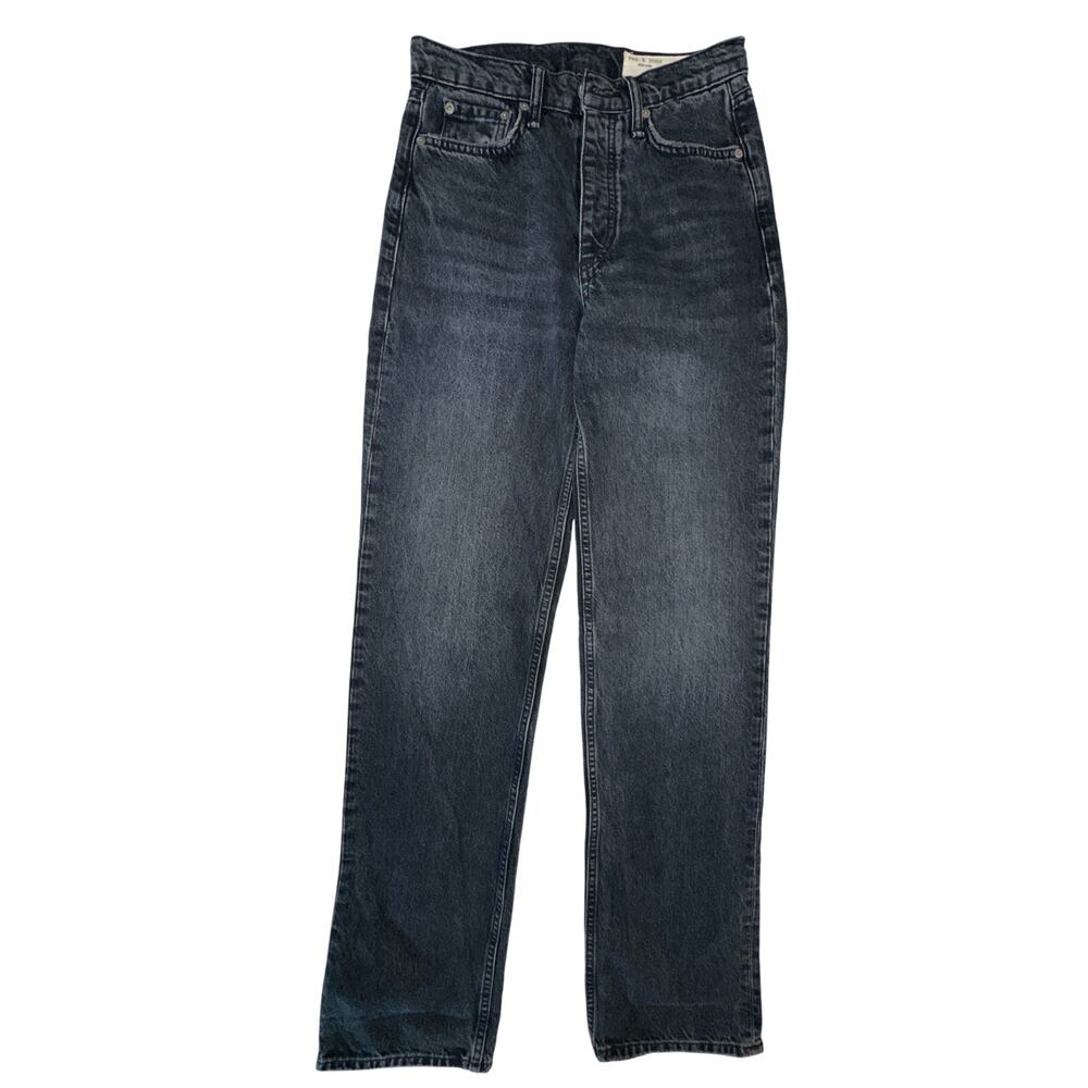 Rag & Bone Alex High Rise  Straight distress Denim Jeans size 24